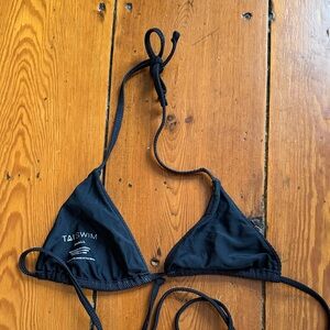 TAI SWIM Black Triangle Bikini Top size small